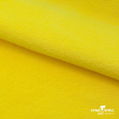 Флис DTY 14-0760, 240 г/м2, шир. 150 см, цвет яркий желтый - купить в Иркутске. Цена 640.46 руб.