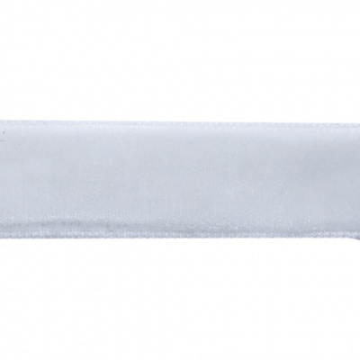 Лента бархатная нейлон, шир.12 мм, (упак. 45,7м), цв.01-белый - купить в Иркутске. Цена: 457.61 руб.