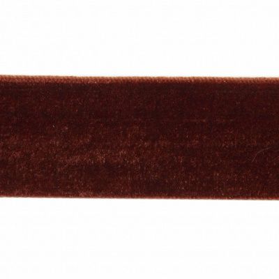 Лента бархатная нейлон, шир.25 мм, (упак. 45,7м), цв.120-шоколад - купить в Иркутске. Цена: 981.09 руб.
