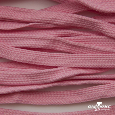 Шнур плетеный (плоский) d-12 мм, (уп.90+/-1м), 100% полиэстер, цв.256 - розовый - купить в Иркутске. Цена: 8.62 руб.