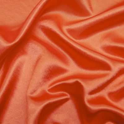 Поли креп-сатин 18-1445, 120 гр/м2, шир.150см, цвет оранжевый - купить в Иркутске. Цена 155.57 руб.