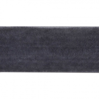 Лента бархатная нейлон, шир.25 мм, (упак. 45,7м), цв.189-т.серый - купить в Иркутске. Цена: 981.09 руб.