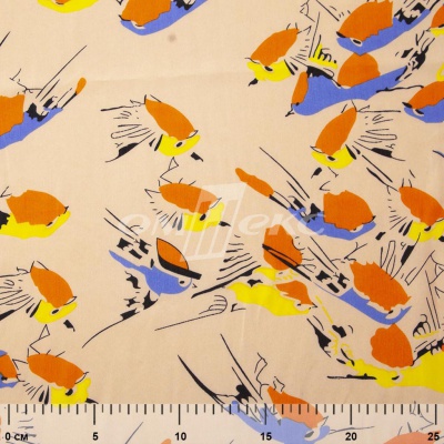 Плательная ткань "Софи" 14.1, 75 гр/м2, шир.150 см, принт птицы - купить в Иркутске. Цена 241.49 руб.