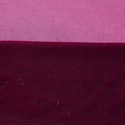 Бархат стрейч №2, 240 гр/м2, шир.160 см, (2,6 м/кг), цвет бордо - купить в Иркутске. Цена 740.88 руб.
