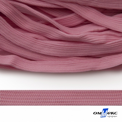 Шнур плетеный (плоский) d-12 мм, (уп.90+/-1м), 100% полиэстер, цв.256 - розовый - купить в Иркутске. Цена: 8.62 руб.
