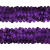 Тесьма с пайетками 12, шир. 30 мм/уп. 25+/-1 м, цвет фиолет - купить в Иркутске. Цена: 1 098.48 руб.