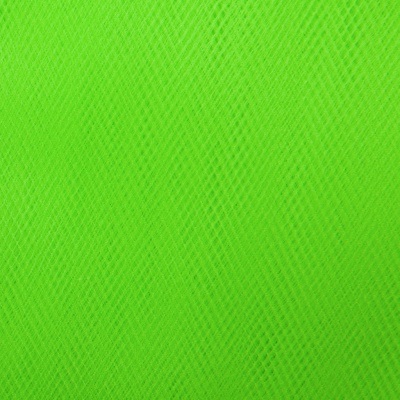 Фатин матовый 16-142, 12 гр/м2, шир.300см, цвет неон.зелёный - купить в Иркутске. Цена 100.92 руб.
