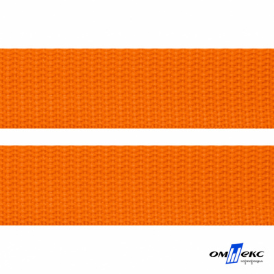 Оранжевый- цв.523 -Текстильная лента-стропа 550 гр/м2 ,100% пэ шир.25 мм (боб.50+/-1 м) - купить в Иркутске. Цена: 405.80 руб.
