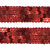Тесьма с пайетками 3, шир. 20 мм/уп. 25+/-1 м, цвет красный - купить в Иркутске. Цена: 778.19 руб.