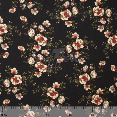 Плательная ткань "Фламенко" 3.1, 80 гр/м2, шир.150 см, принт растительный - купить в Иркутске. Цена 239.03 руб.