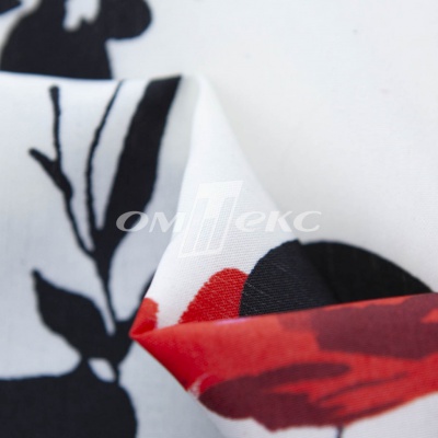 Плательная ткань "Фламенко" 22.1, 80 гр/м2, шир.150 см, принт растительный - купить в Иркутске. Цена 239.03 руб.