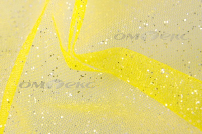 Сетка Глиттер, 40 гр/м2, шир.160см, цвет жёлтый - купить в Иркутске. Цена 163.01 руб.
