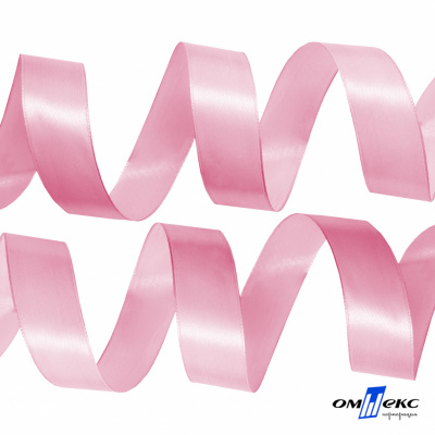 050-нежно-розовый Лента атласная упаковочная (В) 85+/-5гр/м2, шир.25 мм (1/2), 25+/-1 м - купить в Иркутске. Цена: 53.96 руб.