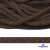 Шнур плетеный d-6 мм, 70% хлопок 30% полиэстер, уп.90+/-1 м, цв.1073-т.коричневый - купить в Иркутске. Цена: 594 руб.