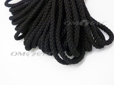 Шнур В-035 4 мм круп.плетение 100 м черный - купить в Иркутске. Цена: 156.40 руб.