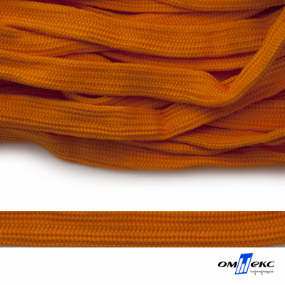 Шнур плетеный (плоский) d-12 мм, (уп.90+/-1м), 100% полиэстер, цв.267 - оранжевый - купить в Иркутске. Цена: 8.62 руб.