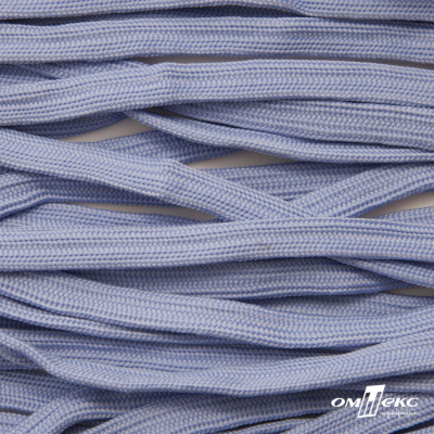 Шнур плетеный (плоский) d-12 мм, (уп.90+/-1м), 100% полиэстер, цв.259 - голубой - купить в Иркутске. Цена: 8.62 руб.