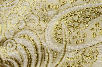 Ткань костюмная жаккард №5, 140 гр/м2, шир.150см, цвет золото - купить в Иркутске. Цена 383.29 руб.