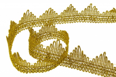 Тесьма металлизированная 8204, шир. 40 мм/уп. 13,7+/-1 м, цвет золото - купить в Иркутске. Цена: 420.42 руб.