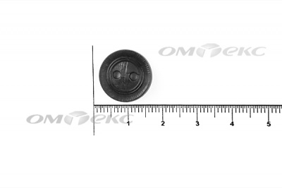 51820/15 мм (2 пр)  черные пуговицы - купить в Иркутске. Цена: 0.87 руб.