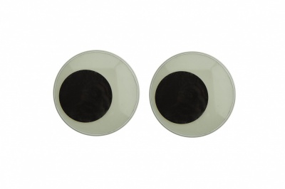 Глазки для игрушек, круглые, с бегающими зрачками, 40 мм/упак.20+/-2 шт, цв. -черно-белые - купить в Иркутске. Цена: 158.73 руб.