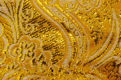 Ткань костюмная жаккард №12, 140 гр/м2, шир.150см, цвет жёлтый - купить в Иркутске. Цена 383.29 руб.