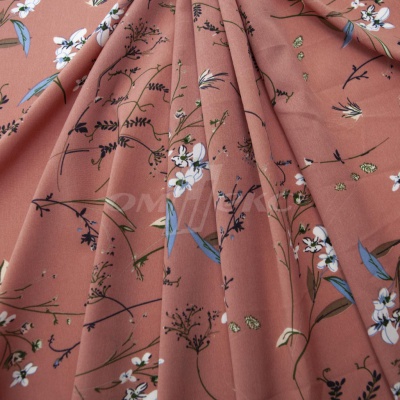 Плательная ткань "Фламенко" 2.1, 80 гр/м2, шир.150 см, принт растительный - купить в Иркутске. Цена 311.05 руб.