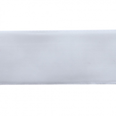 Лента бархатная нейлон, шир.25 мм, (упак. 45,7м), цв.01-белый - купить в Иркутске. Цена: 981.09 руб.