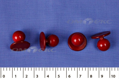 Пуговица поварская "Пукля", 10 мм, цвет красный - купить в Иркутске. Цена: 2.28 руб.