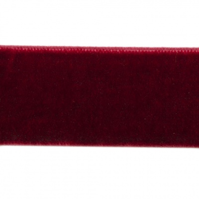 Лента бархатная нейлон, шир.25 мм, (упак. 45,7м), цв.240-бордо - купить в Иркутске. Цена: 809.01 руб.