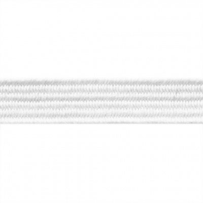 Резиновые нити с текстильным покрытием, шир. 6 мм (182 м/уп), цв.-белый - купить в Иркутске. Цена: 705.59 руб.