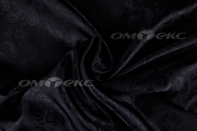 Ткань подкладочная жаккард Р14098, чёрный, 85 г/м2, шир. 150 см, 230T - купить в Иркутске. Цена 166.45 руб.