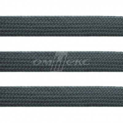 Шнур плетеный (плоский) d-12 мм, (уп.90+/-1м), 100% полиэстер, цв.272 - серый - купить в Иркутске. Цена: 8.62 руб.