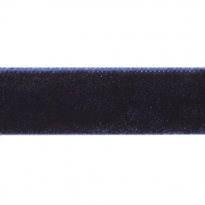 Лента бархатная нейлон, шир.12 мм, (упак. 45,7м), цв.180-т.синий - купить в Иркутске. Цена: 415.80 руб.
