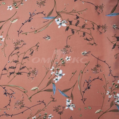 Плательная ткань "Фламенко" 2.1, 80 гр/м2, шир.150 см, принт растительный - купить в Иркутске. Цена 311.05 руб.