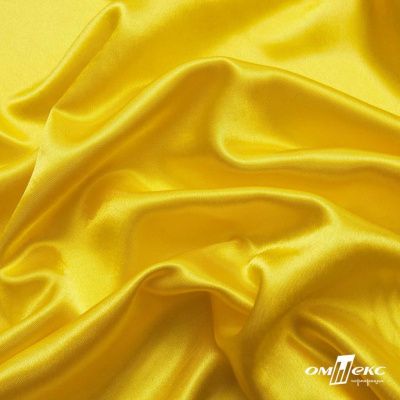 Поли креп-сатин 12-0643, 125 (+/-5) гр/м2, шир.150см, цвет жёлтый - купить в Иркутске. Цена 155.57 руб.