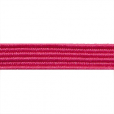 Резиновые нити с текстильным покрытием, шир. 6 мм ( упак.30 м/уп), цв.- 84-фуксия - купить в Иркутске. Цена: 155.22 руб.