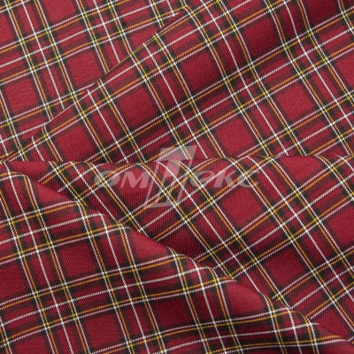 Ткань костюмная клетка 24379 2012, 230 гр/м2, шир.150см, цвет бордовый/бел/жел - купить в Иркутске. Цена 539.74 руб.