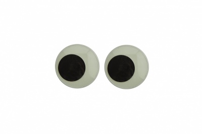 Глазки для игрушек, круглые, с бегающими зрачками, 10 мм/упак.50+/-2 шт, цв. -черно-белые - купить в Иркутске. Цена: 35.20 руб.