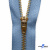Молнии джинсовые металл т-5, 18 см латунь (YG), цв.-деним (231) - купить в Иркутске. Цена: 22.80 руб.