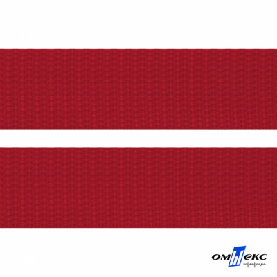 Красный- цв.171-Текстильная лента-стропа 550 гр/м2 ,100% пэ шир.40 мм (боб.50+/-1 м) - купить в Иркутске. Цена: 637.68 руб.
