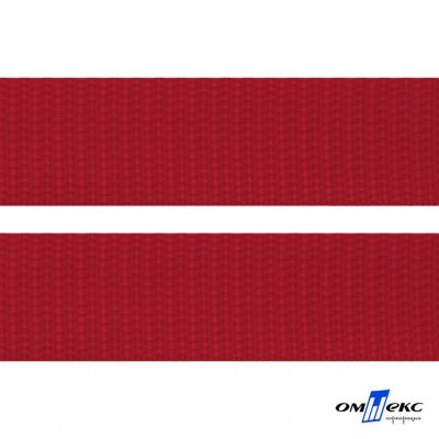 Красный - цв.171- Текстильная лента-стропа 550 гр/м2 ,100% пэ шир.50 мм (боб.50+/-1 м) - купить в Иркутске. Цена: 797.67 руб.