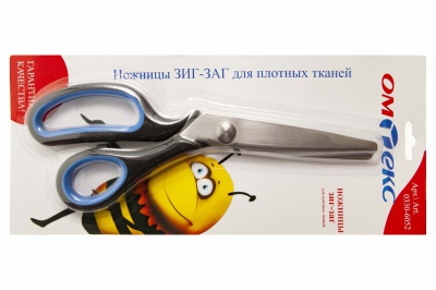 Ножницы арт.0330-6052 "ЗИГ-ЗАГ" 5 мм, для плотных тканей , 9"/ 229 мм - купить в Иркутске. Цена: 740.56 руб.
