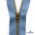 Молнии джинсовые металл т-4, 18 см латунь (YG), цв.-деним (231) - купить в Иркутске. Цена: 21.57 руб.