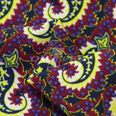 Плательная ткань "Фламенко" 14.1, 80 гр/м2, шир.150 см, принт огурцы - купить в Иркутске. Цена 241.49 руб.