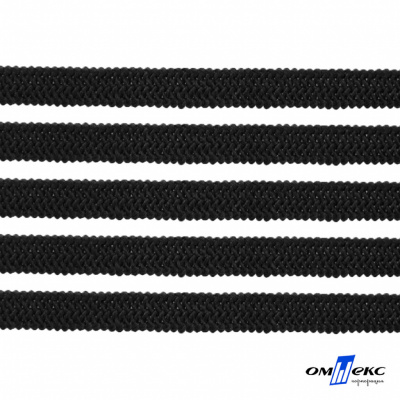 Лента эластичная вязанная (резинка) 4 мм (200+/-1 м) 400 гр/м2 черная бобина "ОМТЕКС" - купить в Иркутске. Цена: 1.78 руб.
