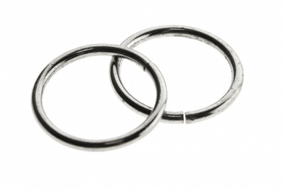 Кольцо металлическое d-15 мм, цв.-никель - купить в Иркутске. Цена: 2.45 руб.
