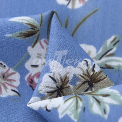 Плательная ткань "Фламенко" 12.1, 80 гр/м2, шир.150 см, принт растительный - купить в Иркутске. Цена 241.49 руб.