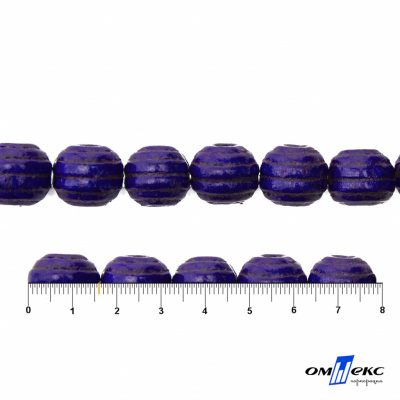0309-Бусины деревянные "ОмТекс", 16 мм, упак.50+/-3шт, цв.018-фиолет - купить в Иркутске. Цена: 62.22 руб.