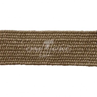 Тесьма отделочная полипропиленовая плетеная эластичная #2, шир. 40мм, цв.- соломенный - купить в Иркутске. Цена: 51.51 руб.